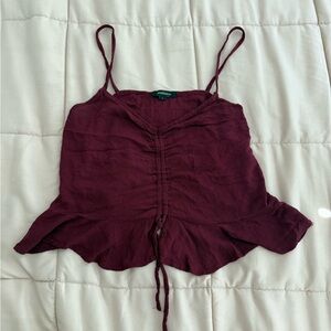 Ambiance Wine Red Camisole with Spaghetti Straps
